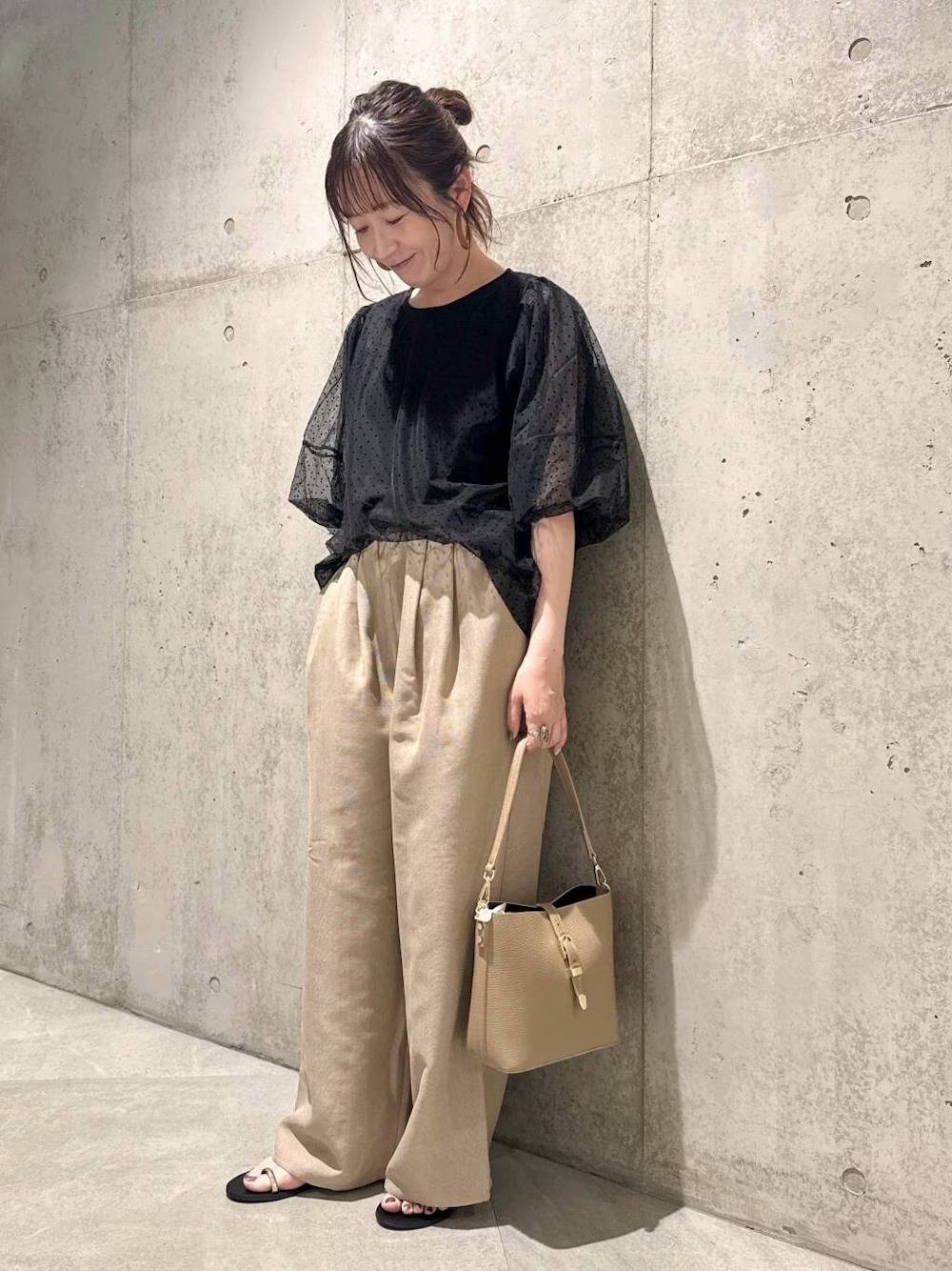 チュールブラウスを合わせる♡