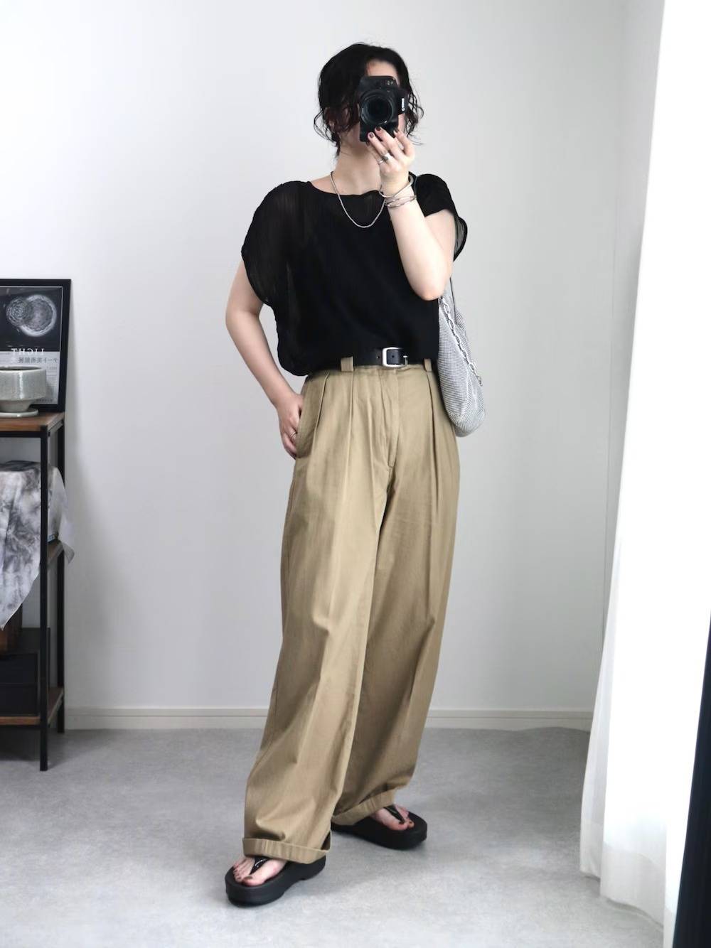 黒×ベージュの色合わせが◎