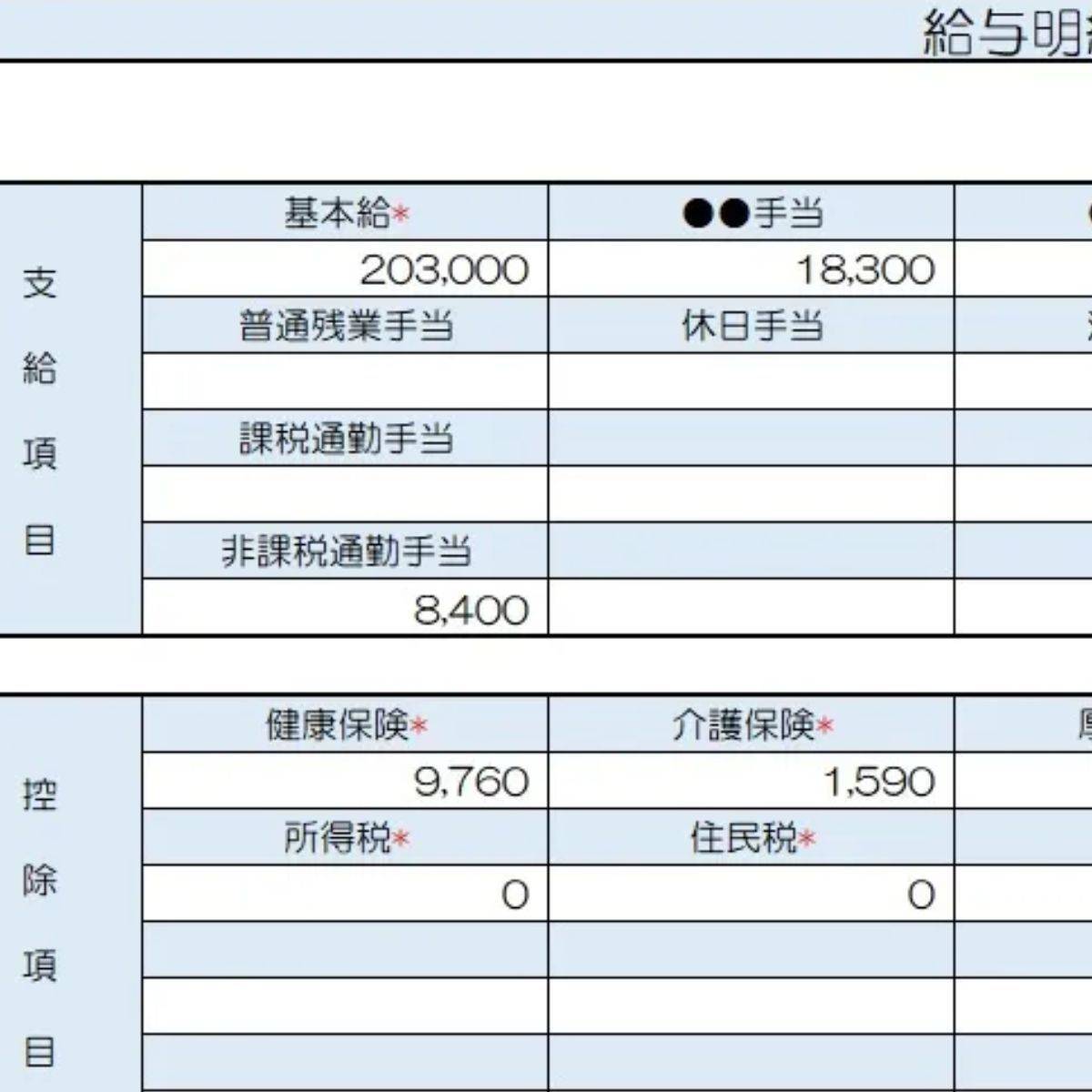 51歳、保育士の給与明細