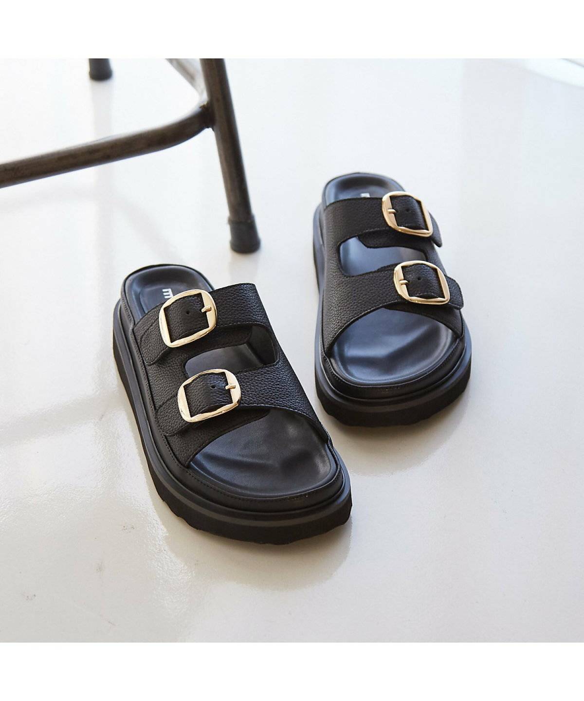 collex 【MOHI/モヒ】 ダブルバックル レザーサンダル