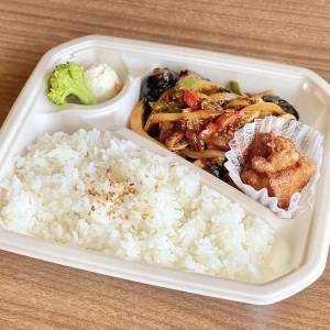  ほっかほっか亭の「なす味噌炒め 唐揚弁当」 