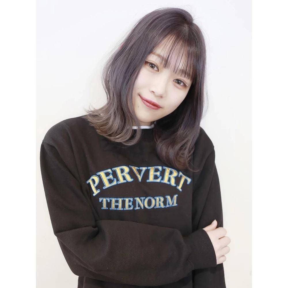 大人可愛いパープルアッシュ