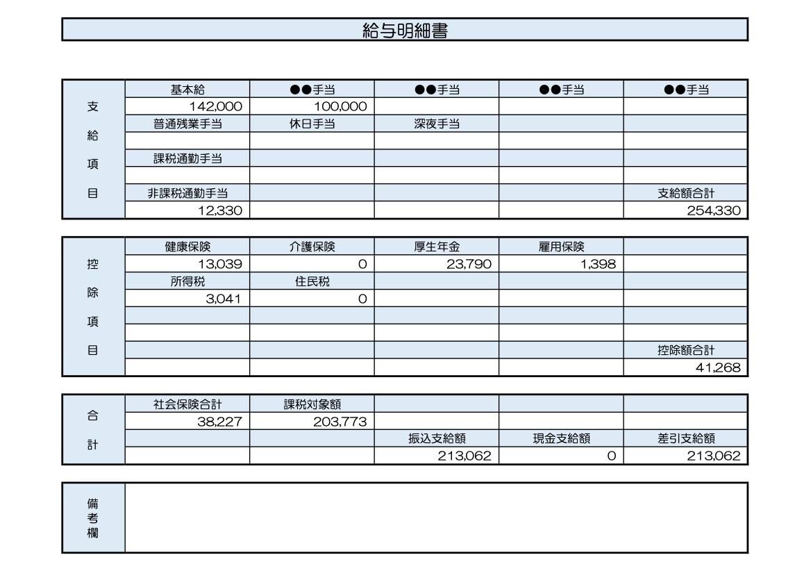 31歳、経理事務の給与明細