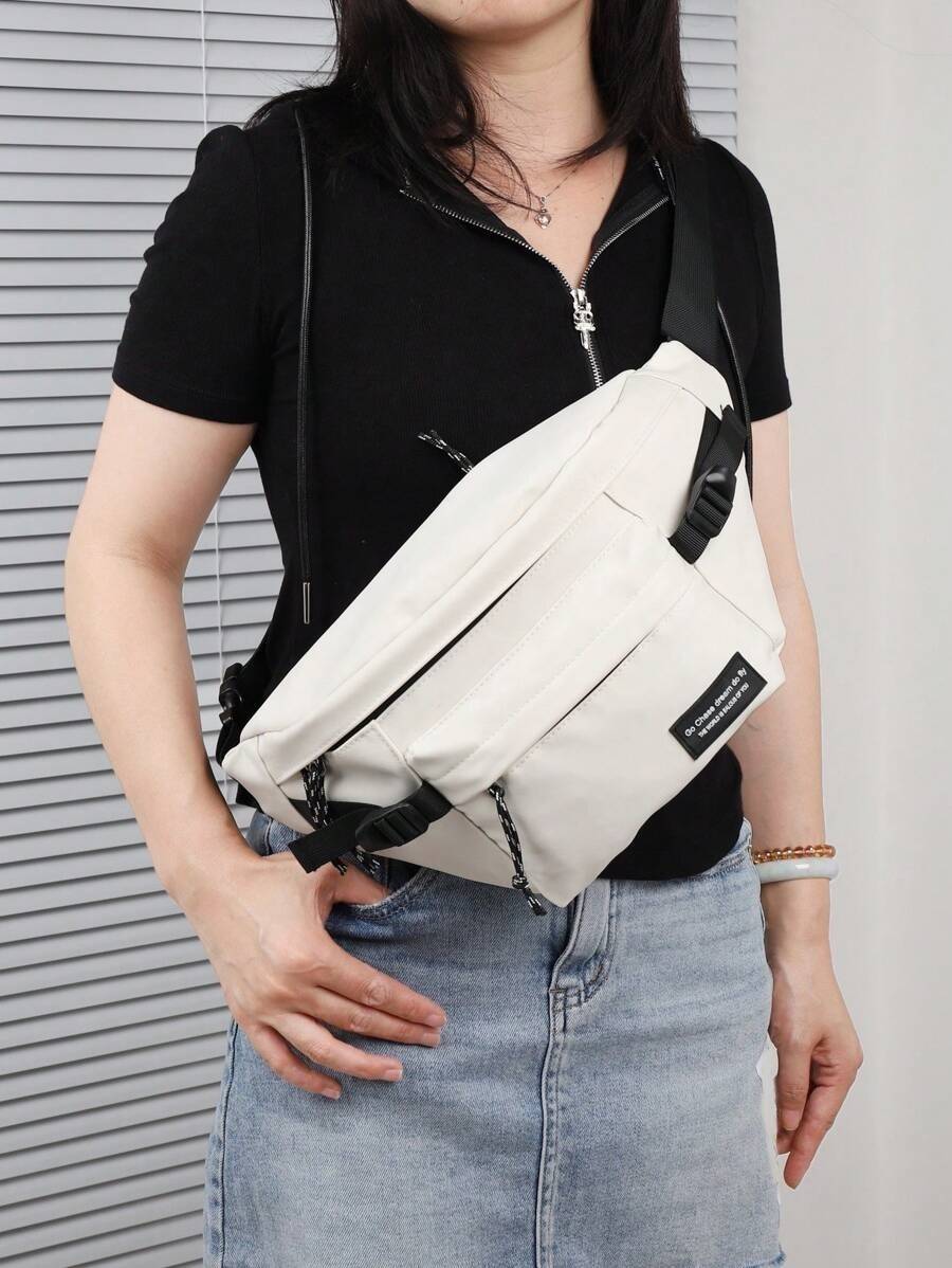 SHEIN レターグラフィックウエストバッグ
