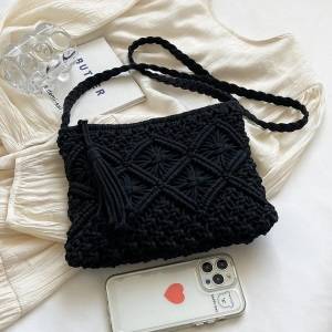  SHEIN 編み込みショルダーバッグ 