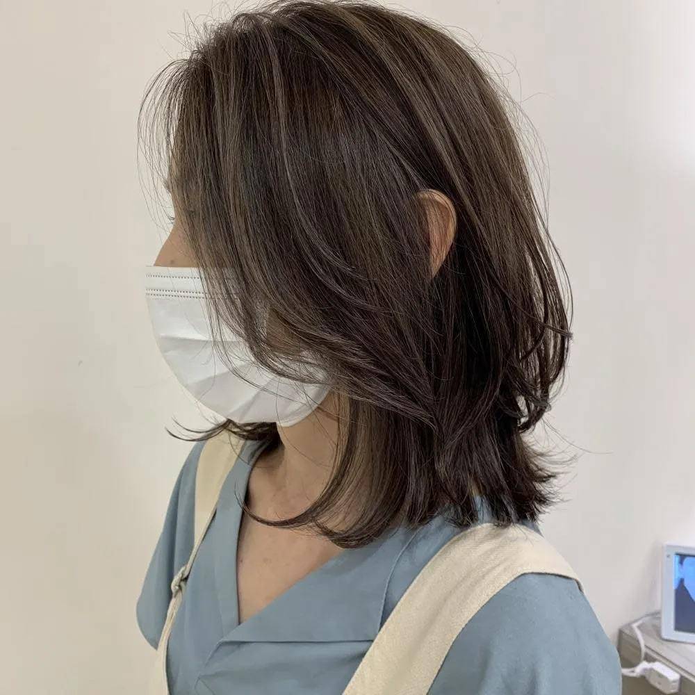 白髪ぼかしハイライト