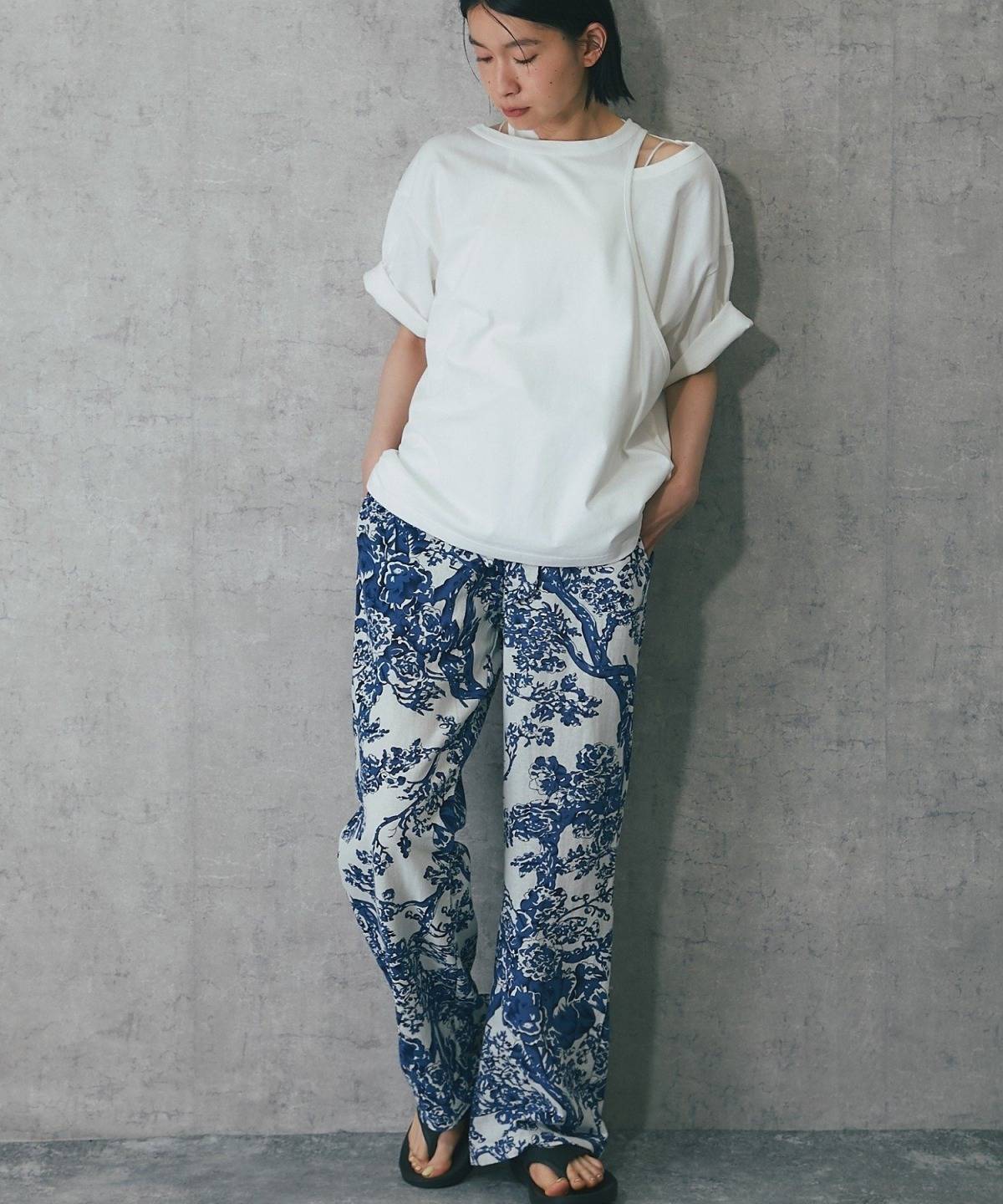 SMILE ORCHID 花柄パンツ