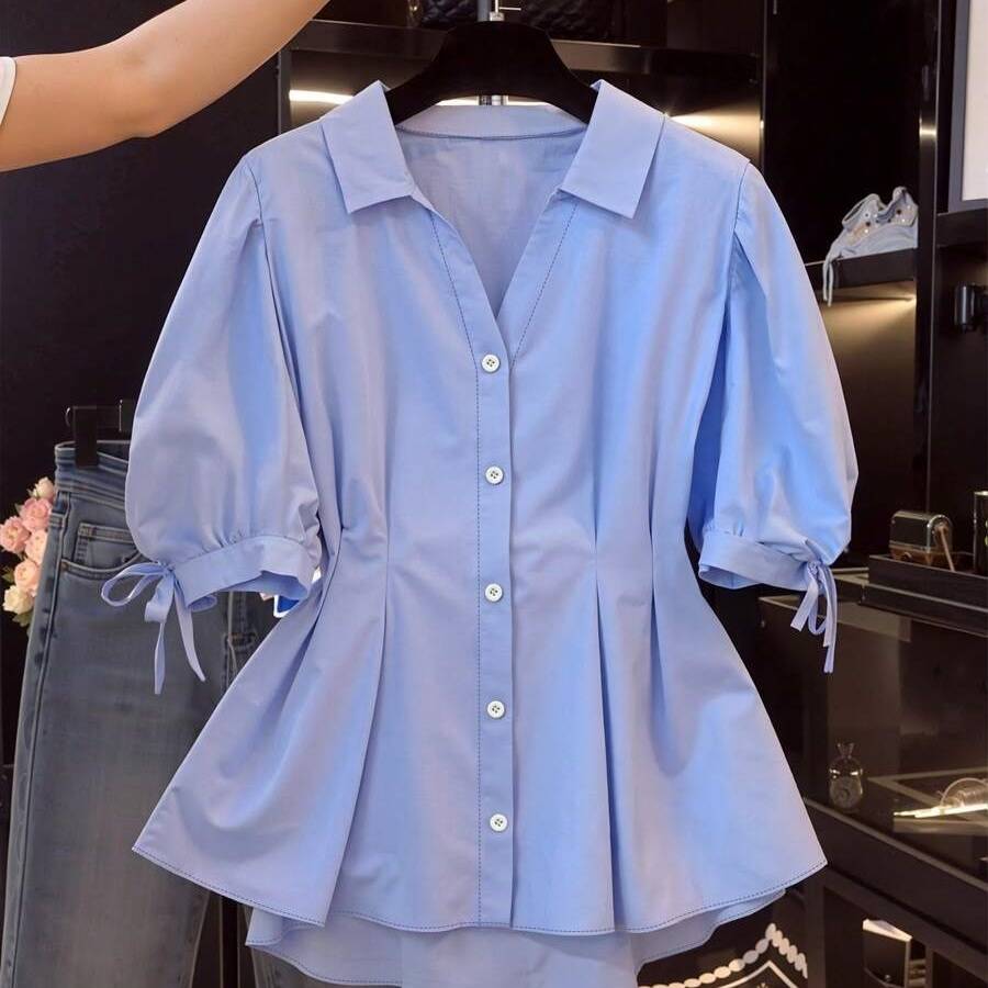 SHEIN Flirla パフスリーブブラウス