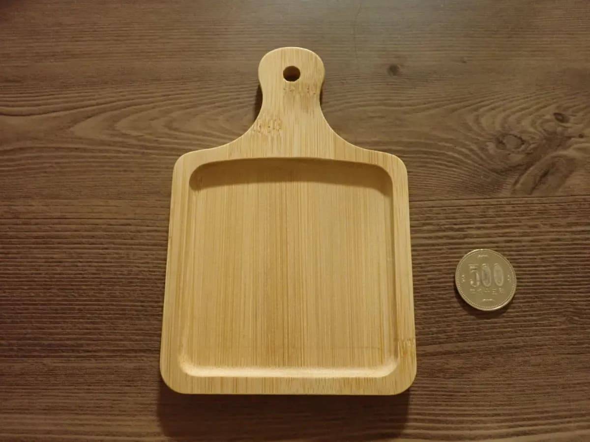 ダイソーバンブートレー(ハンドル付、15cm×10cm)−２