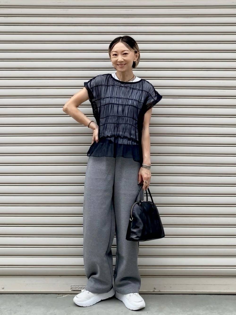 トップスの重ね着が◎