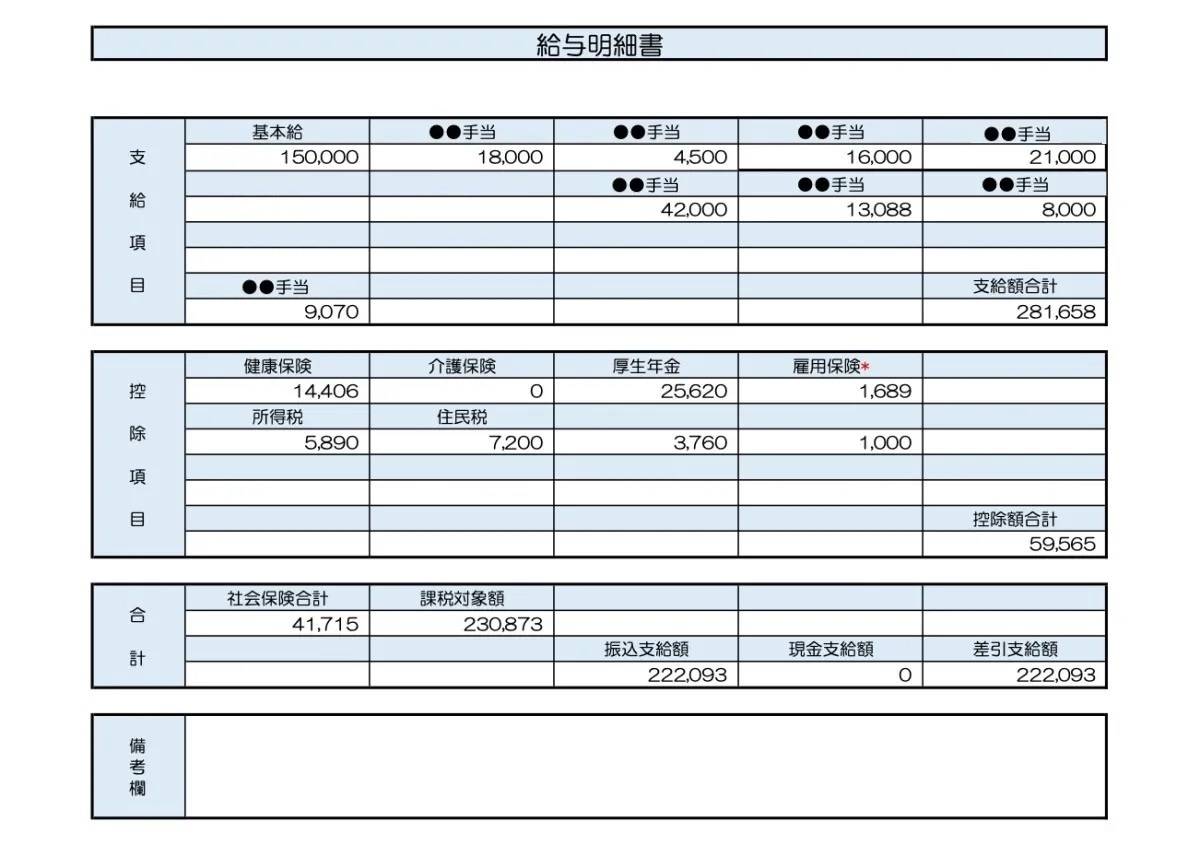 32歳、介護職の給与明細
