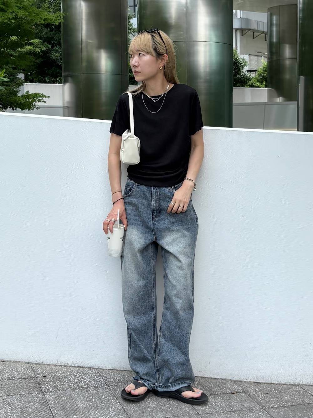 黒Tシャツを合わせる♪
