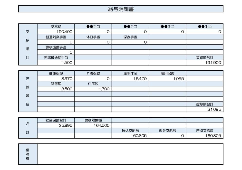 38歳、製造業の給与明細