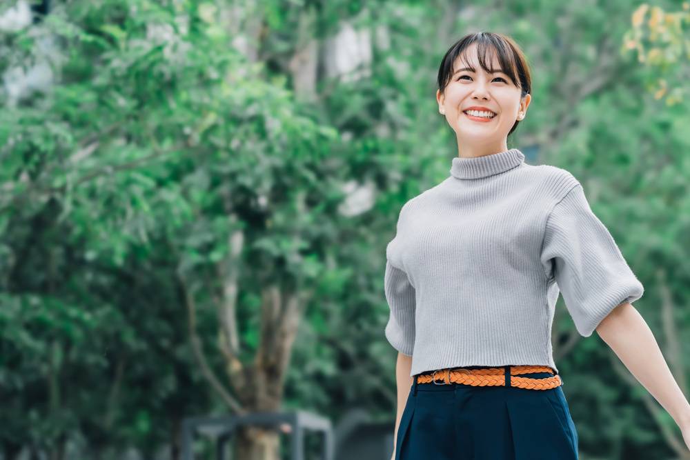 清々しい表情の女性