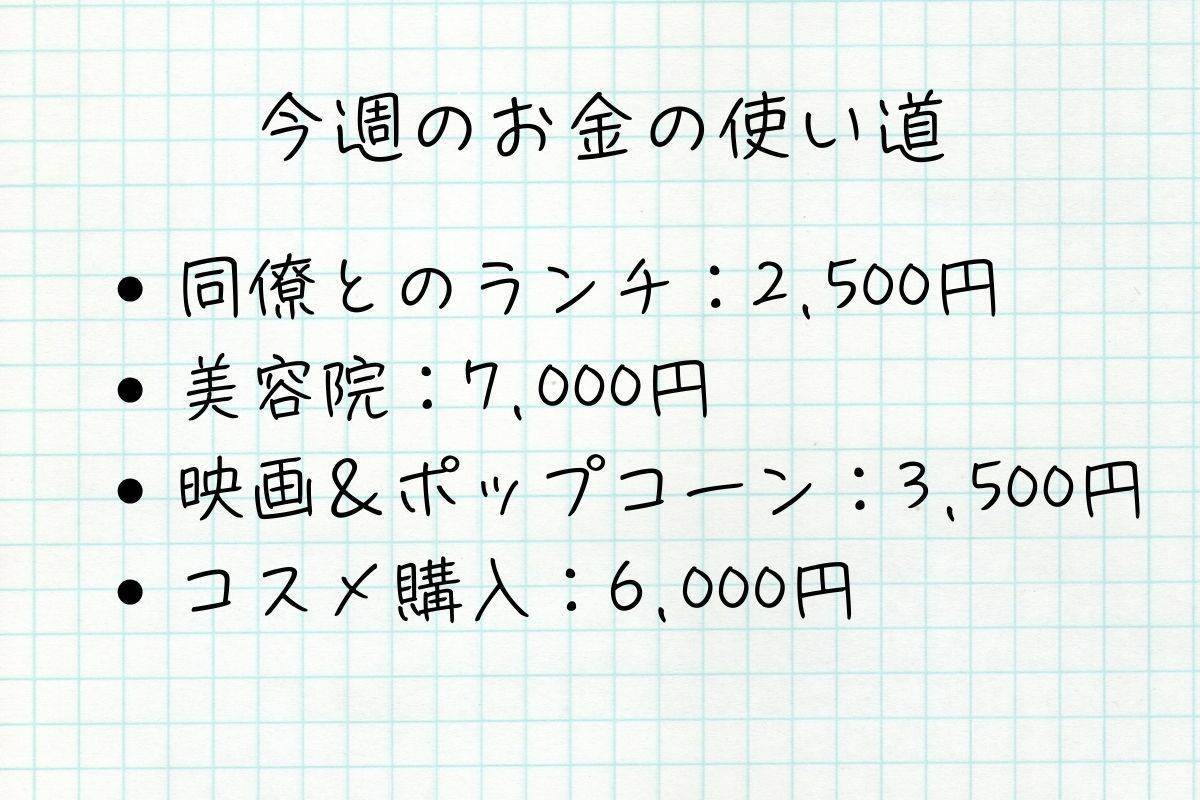 40代教員の一週間のお小遣いの使い道