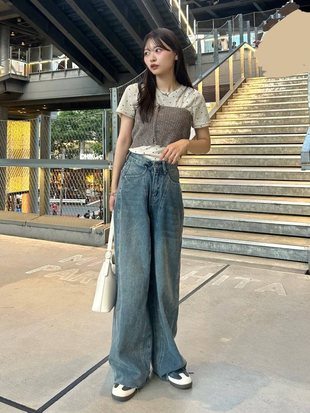 トップスの重ね着が◎