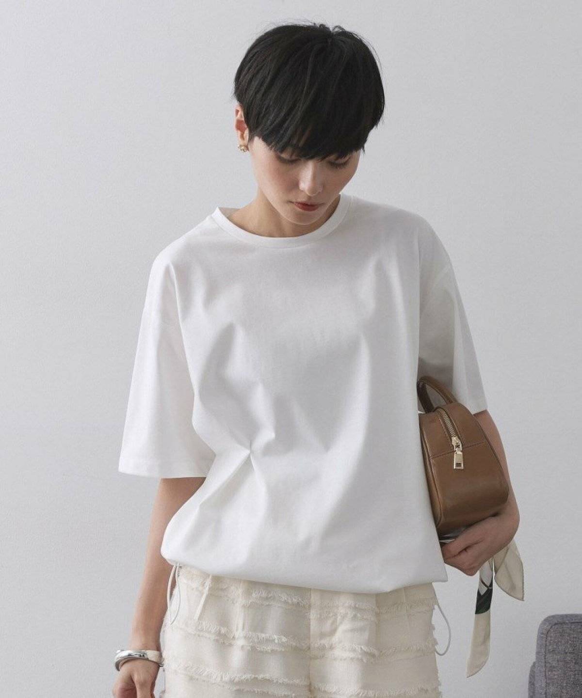 OPAQUE.CLIP 裾ドロストTシャツ