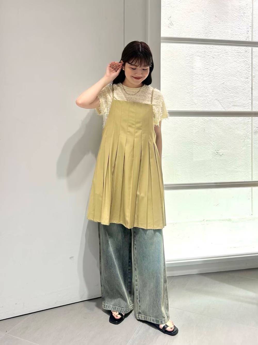 キャミワンピースを重ね着する♡