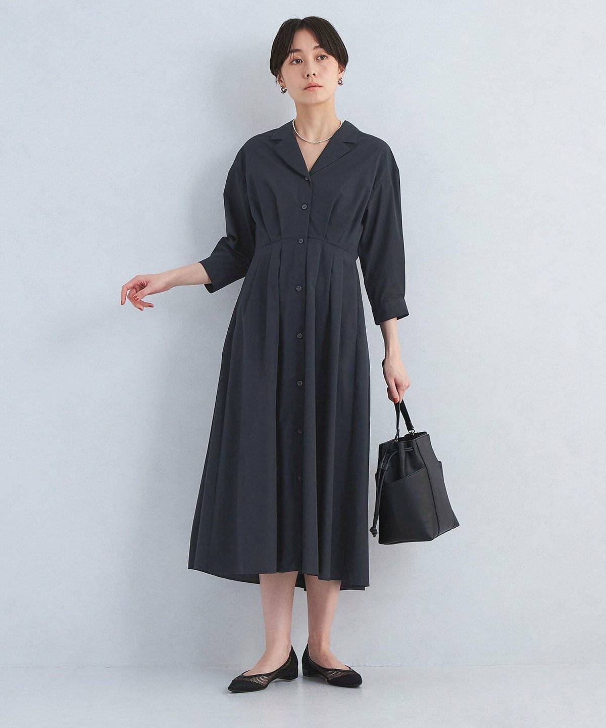 UNITED ARROWS green label relaxing オープンカラー ワンピース