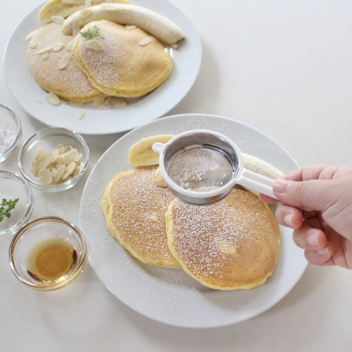 森永公式の「ふんわりホットケーキ」のレシピ