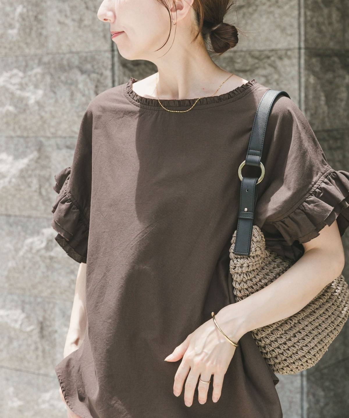 URBAN RESEARCH ITEMS ダブルフリルブラウス