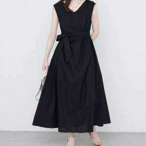  natural couture 選べる袖丈前後2WAYベルト付きワンピース 