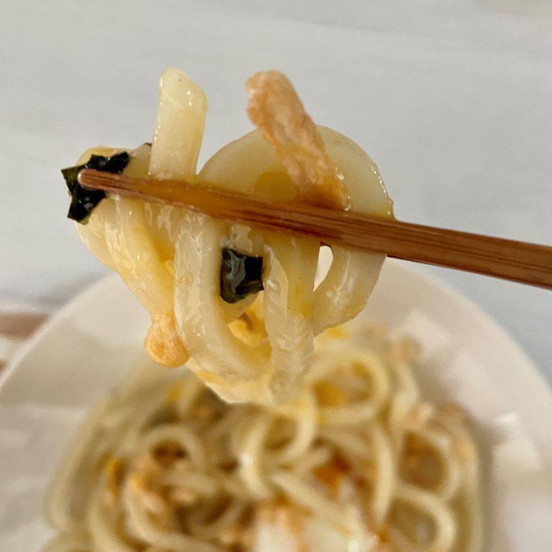 永谷園公式の「釜玉うどん」のレシピ