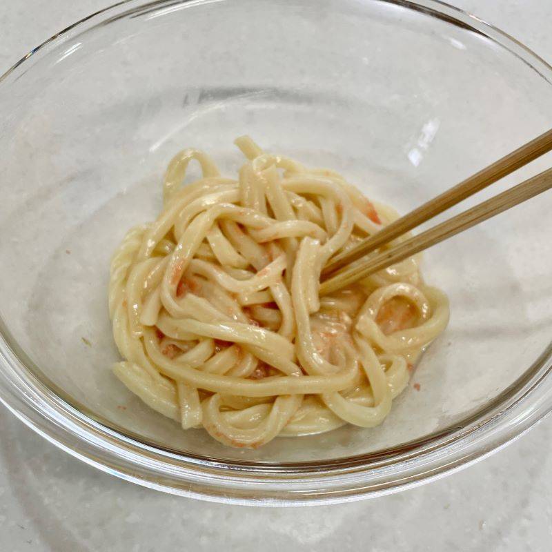 テーブルマーク公式の「たらこクリームうどん」のレシピ