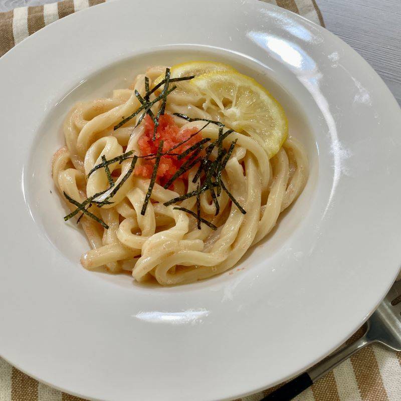 テーブルマーク公式の「たらこクリームうどん」のレシピ