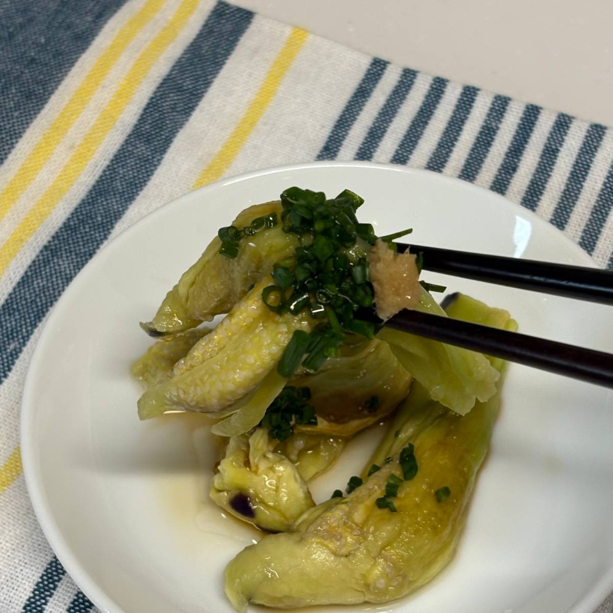 JAグループ公式の「❤　ごま油香る！　ネギ＆生姜の焼きナス　❤」のレシピ