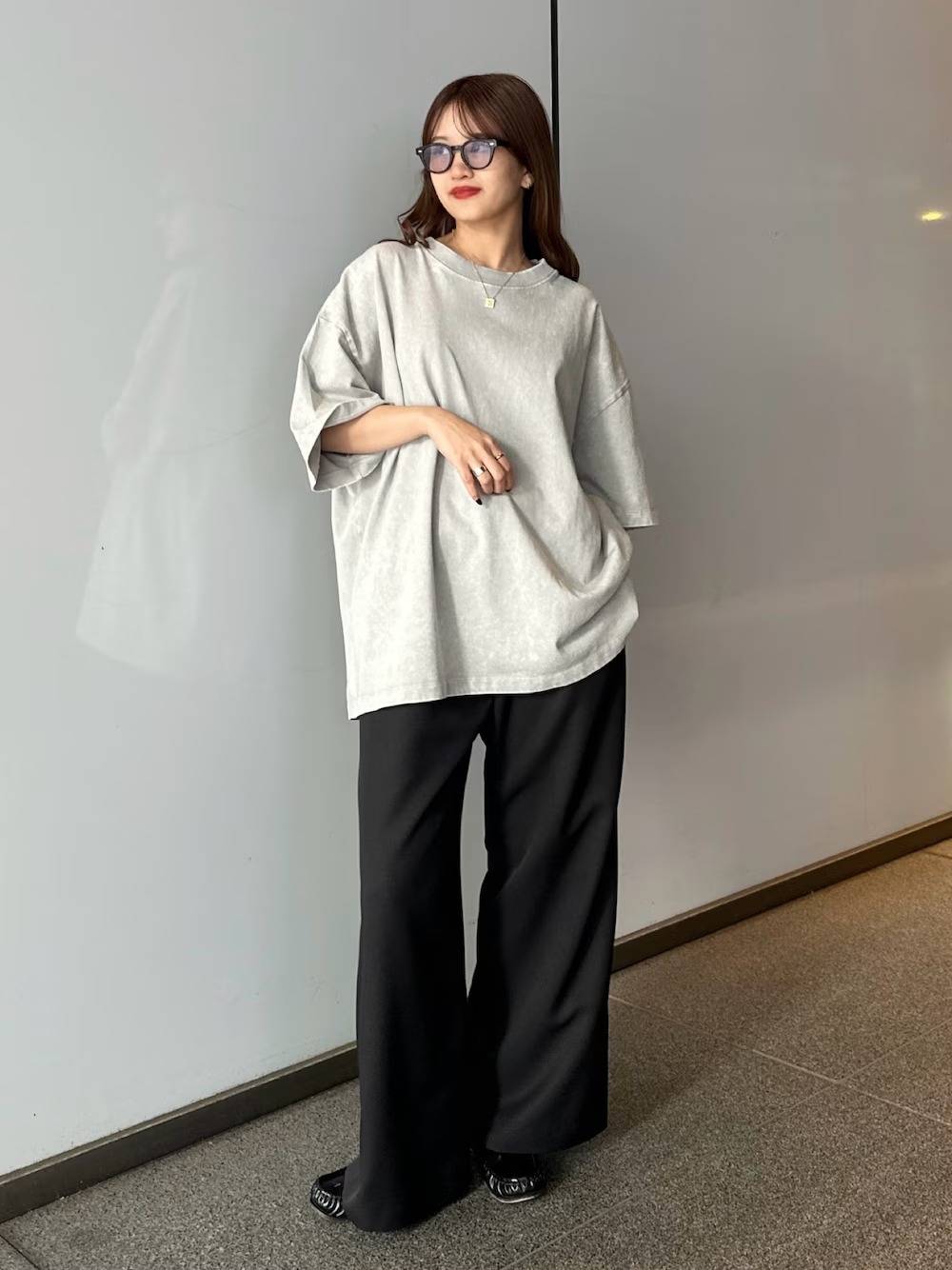オーバーサイズのTシャツを合わせる♪