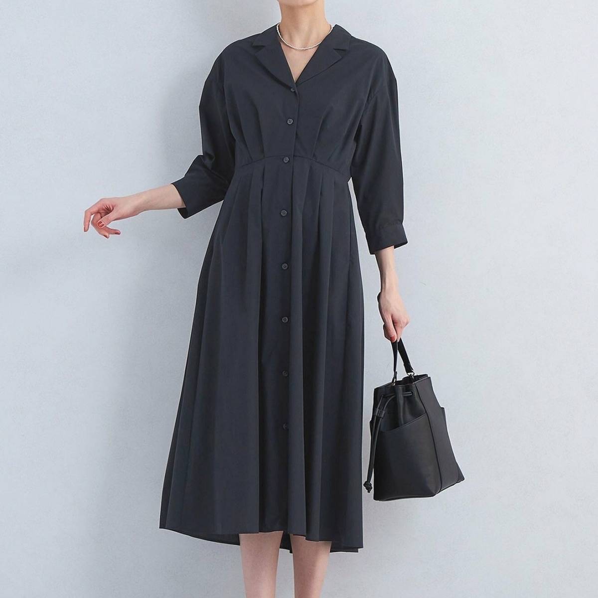 UNITED ARROWS green label relaxing オープンカラー ワンピース