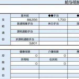  33歳、契約社員の給与明細 
