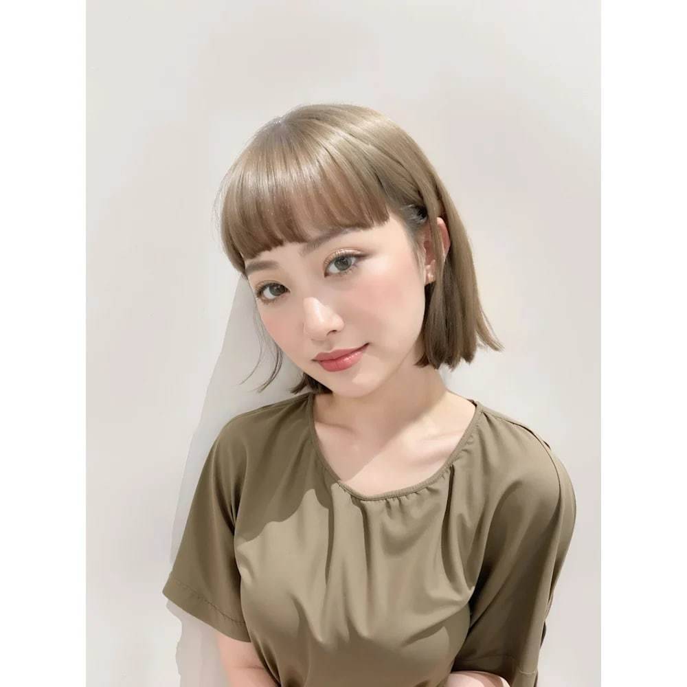 透け感アッシュ