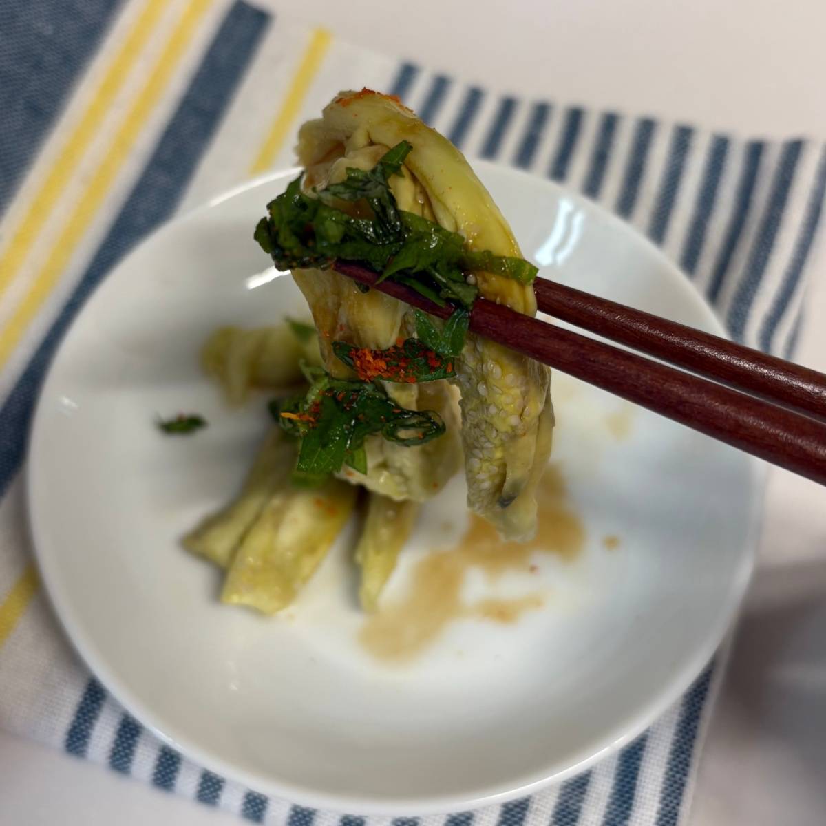 JAグループ公式の「❤　大葉香る！　ピリ辛焼きナス　❤」のレシピ
