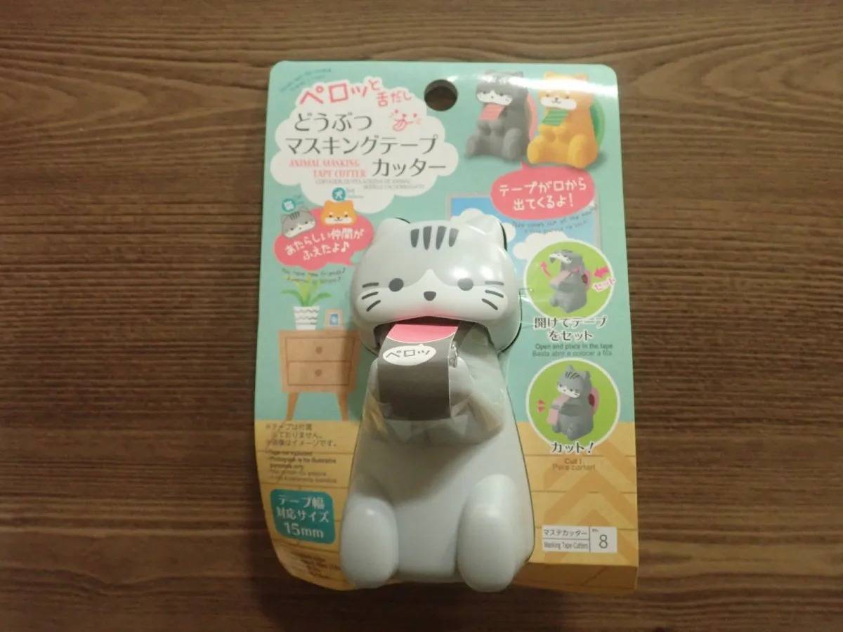 DAISO(ダイソー)：どうぶつマスキングテープカッター(犬/猫)