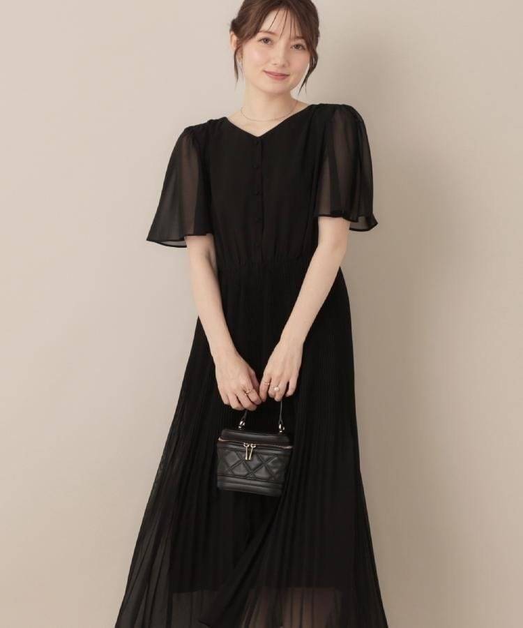 Couture Brooch シフォンプリーツワンピース