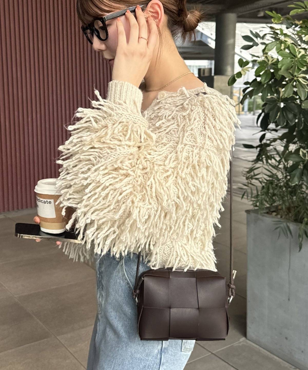 Discoat メッシュ編みミニショルダーバッグ