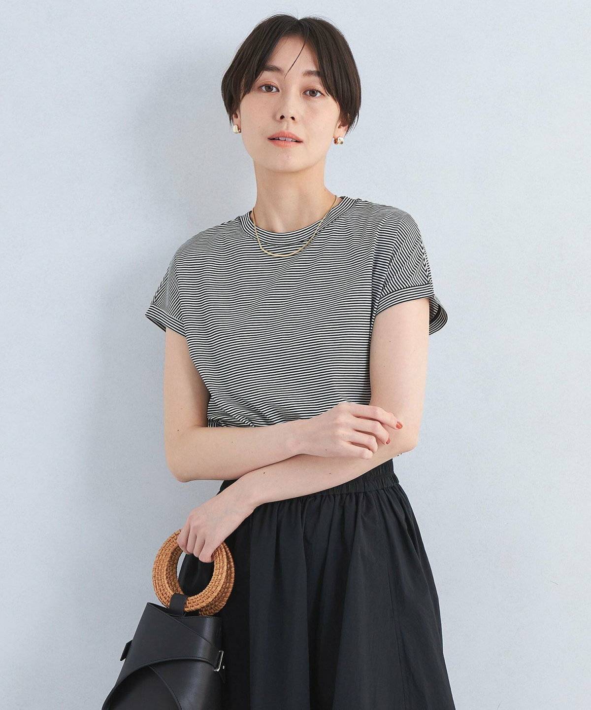 UNITED ARROWS green label relaxing グロッシー フレンチスリーブ Tシャツ