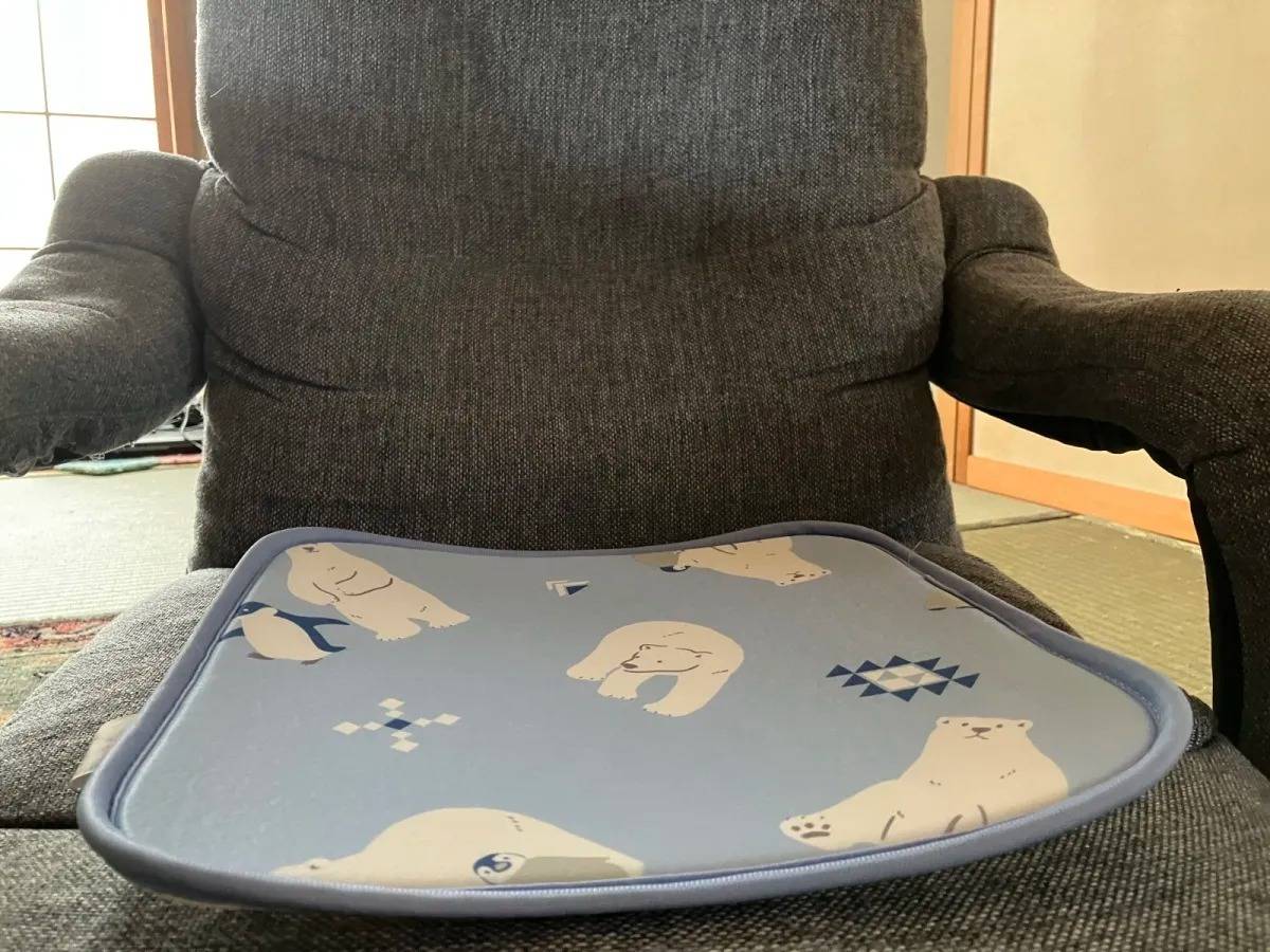 DAISO(ダイソー)：冷感スクエアシートクッション(アニマル)
