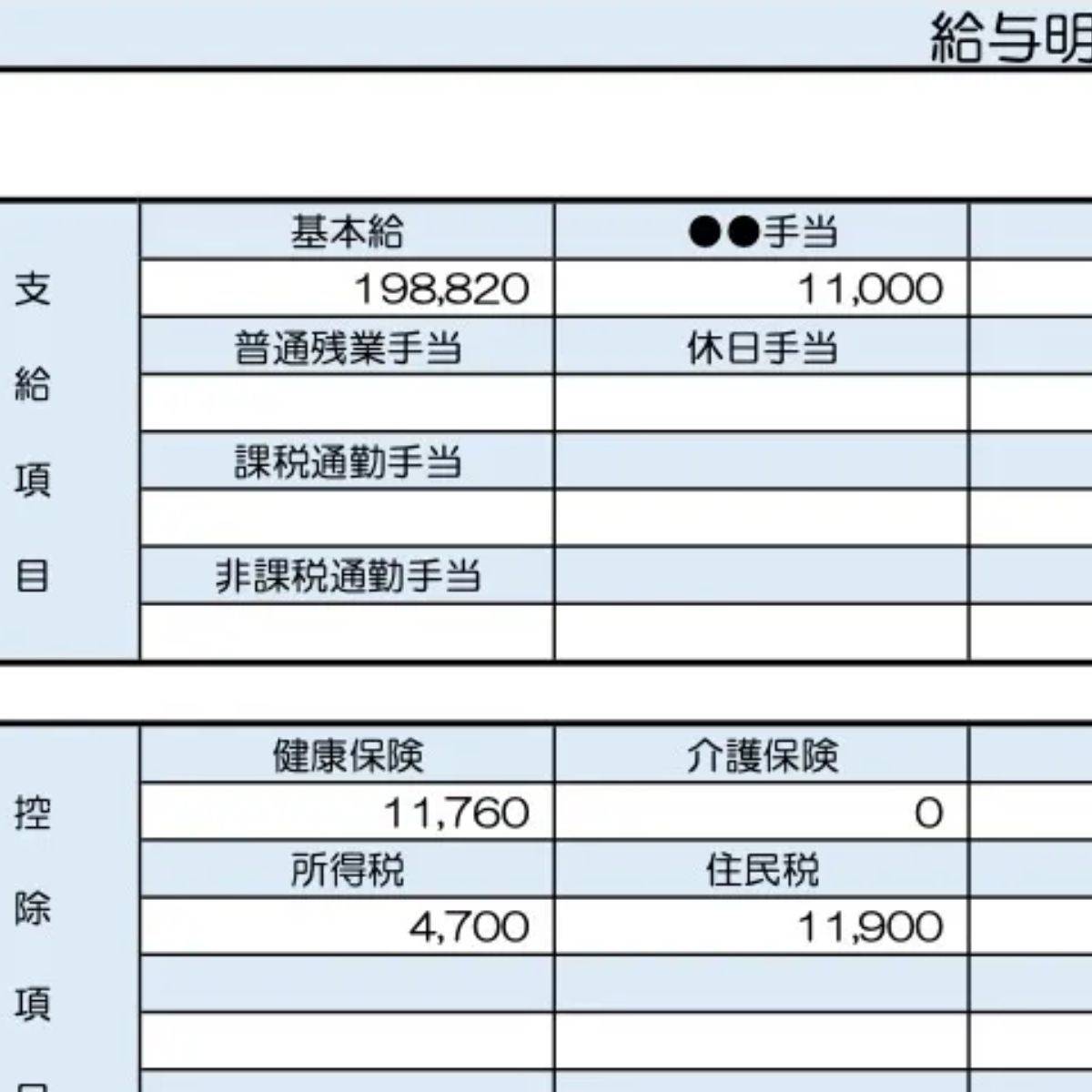 26歳、研究職の給与明細