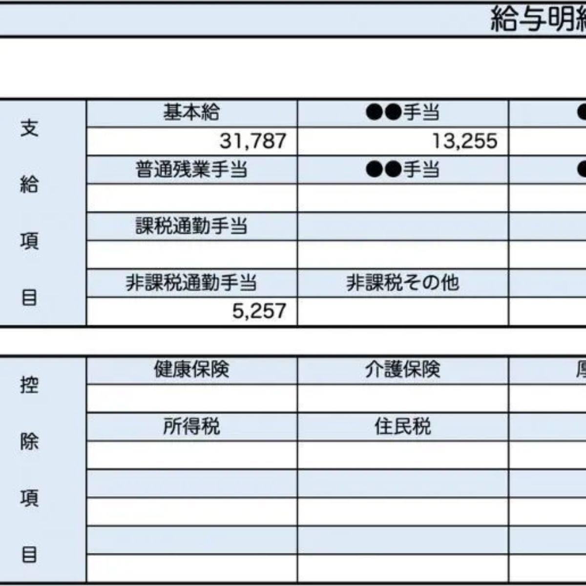 50歳、警備職の給与明細