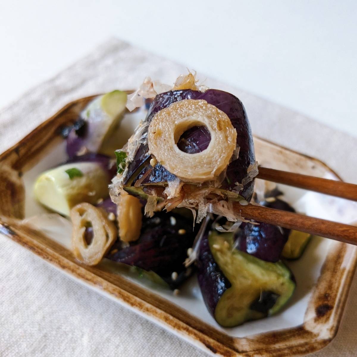 永谷園公式の「待つだけで茄子の煮浸し」のレシピ