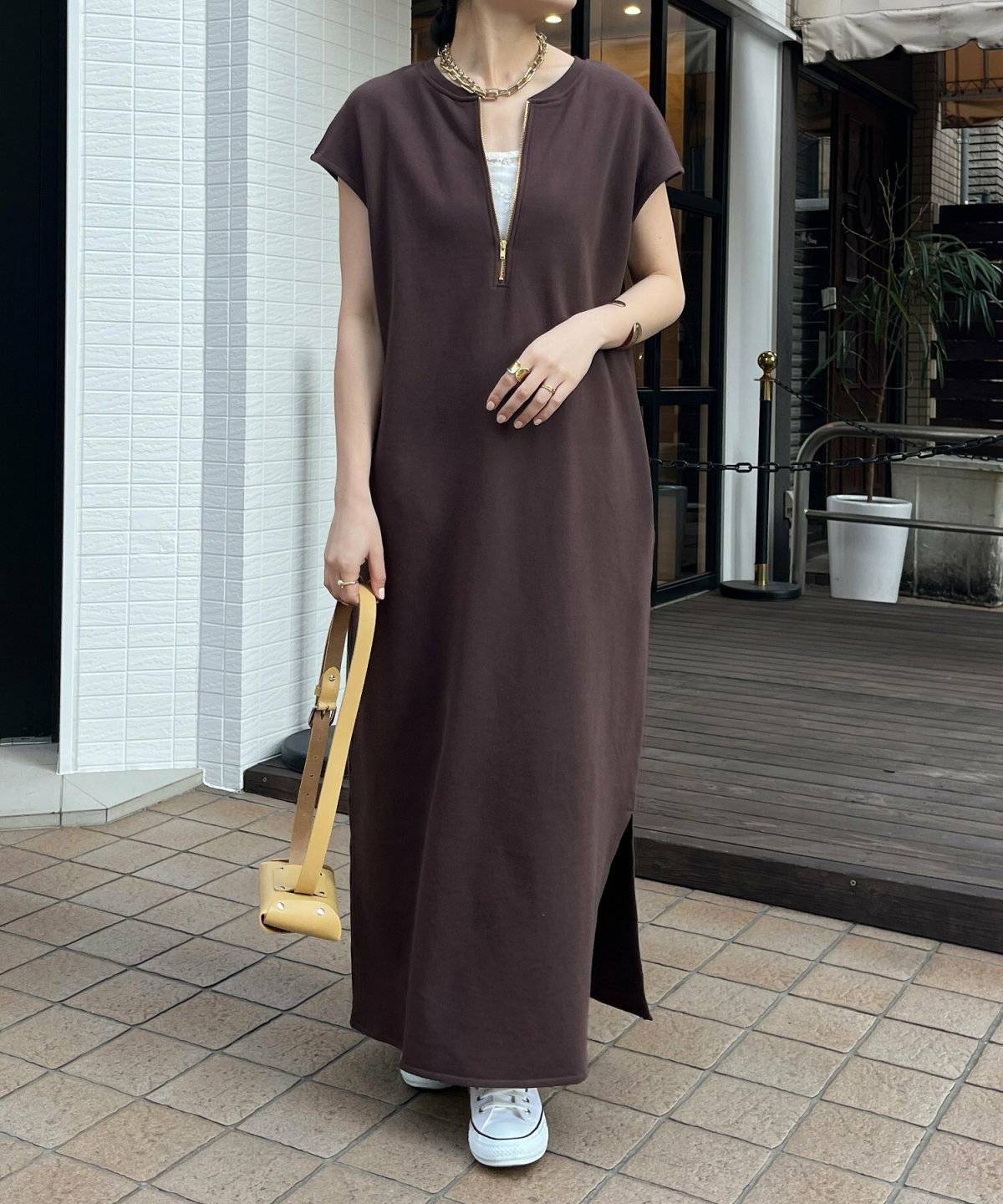 DOUDOU 前後2WAYジップワンピース