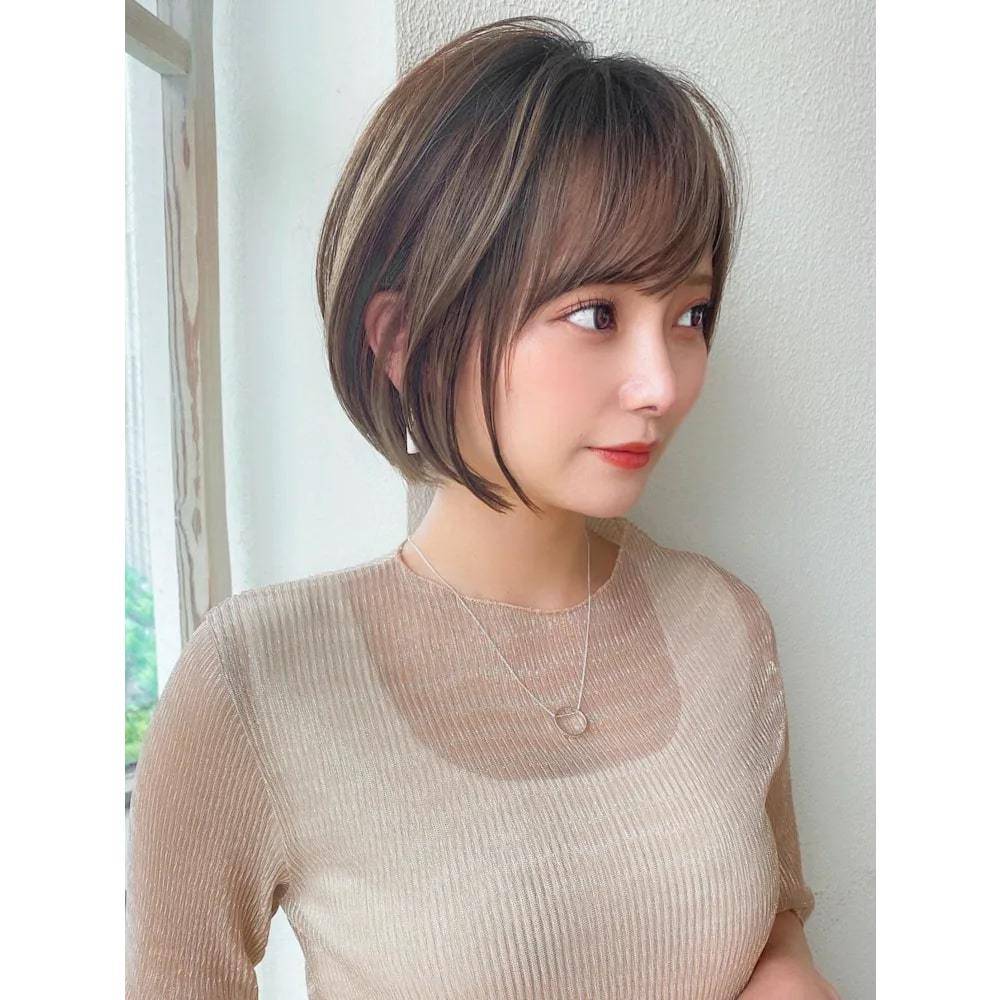 垢抜けづらいワンレンショート