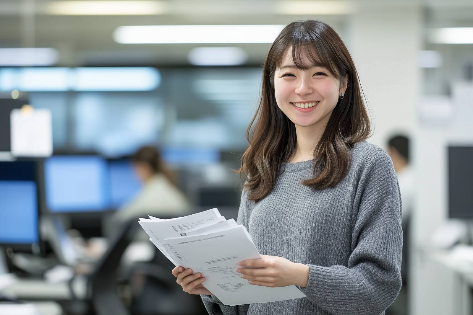 オフィスで働く女性