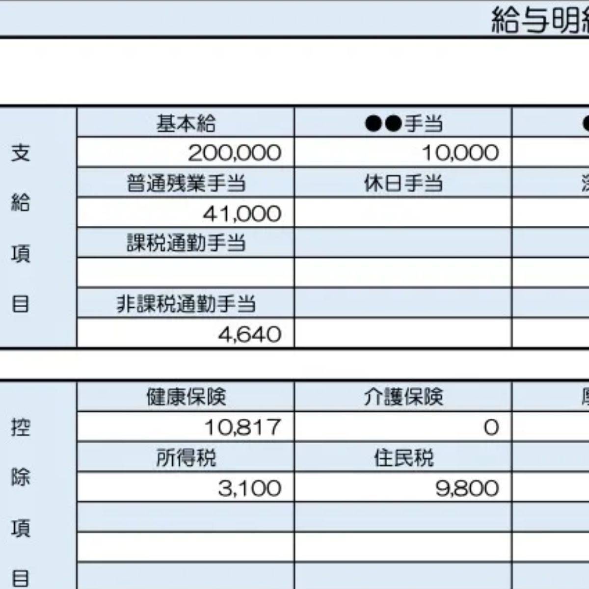 30歳、販売企画の給与明細