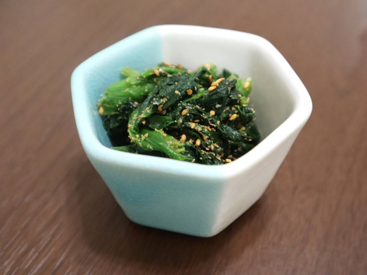 ほうれん草のごまあえ引き