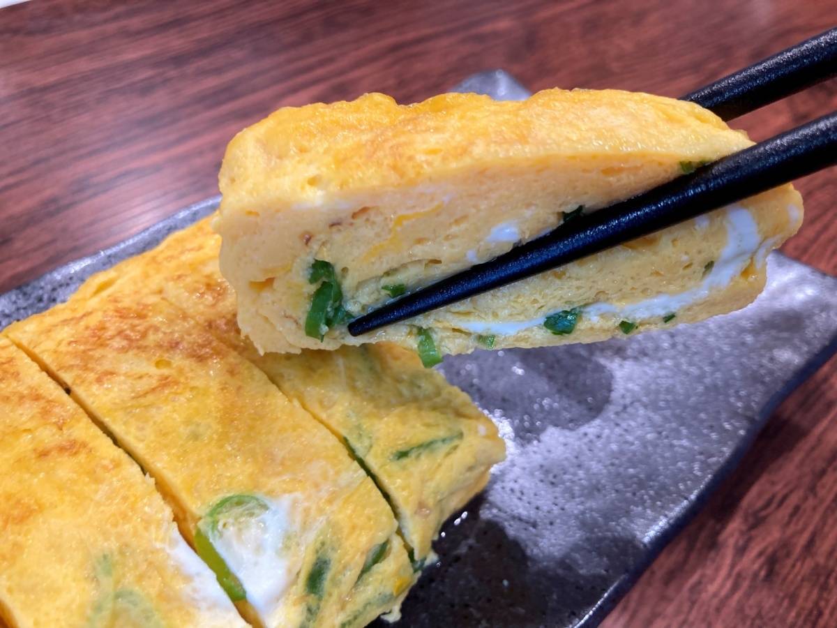 ねぎ入り卵焼き完成断面