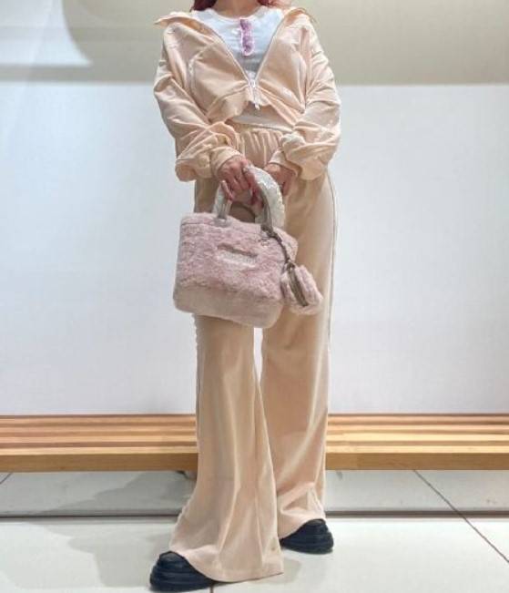 FURFUR サイドレースベロアトラックパンツ